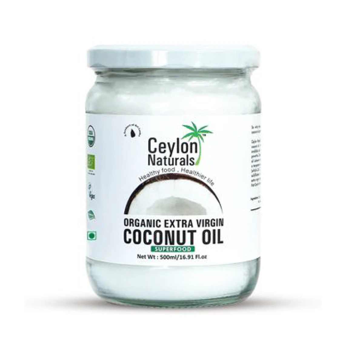 Ceylon Organic Extra Virgin Coconut Oil 500 Ml